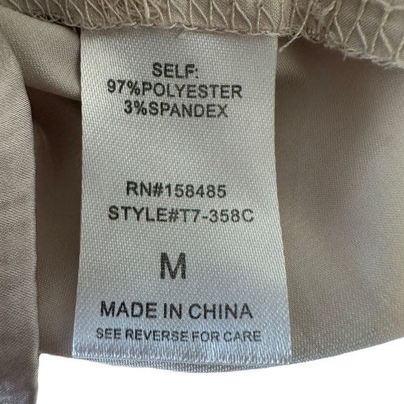 WOMENS SATIN BLOUSE, CHAMPAGNE COLOUR, SIZE  M | TRIPLE SEVEN - Picture 14 of 15